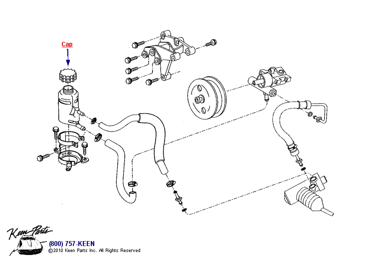 Power Steering Pump Diagram for a C4 Corvette