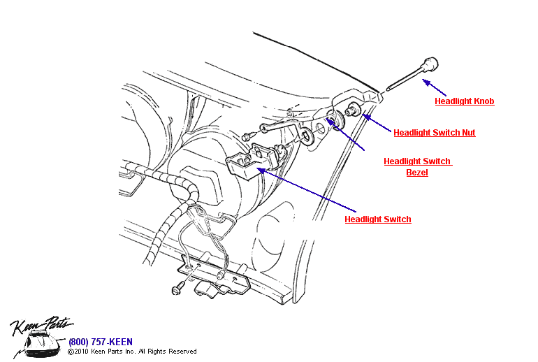 Headlight Switch Diagram for a C3 Corvette
