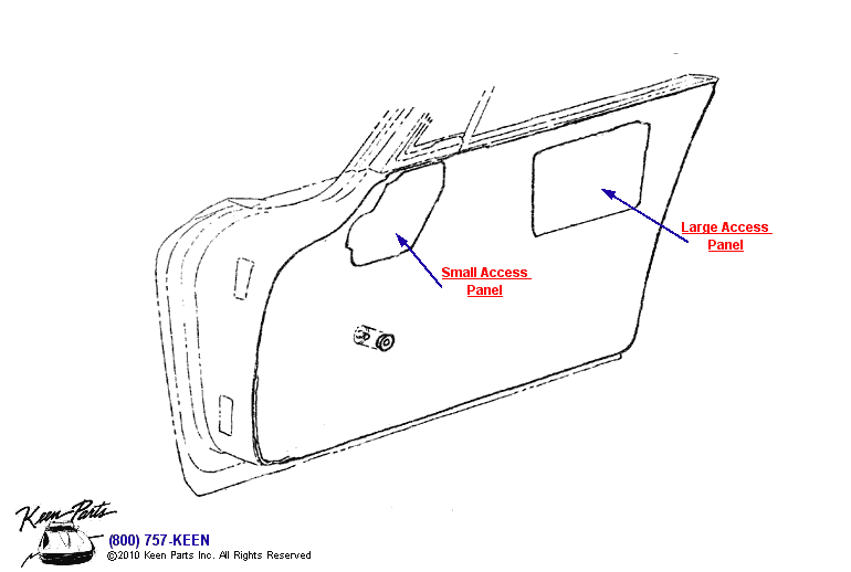 Access Panels Diagram for a 1969 Corvette