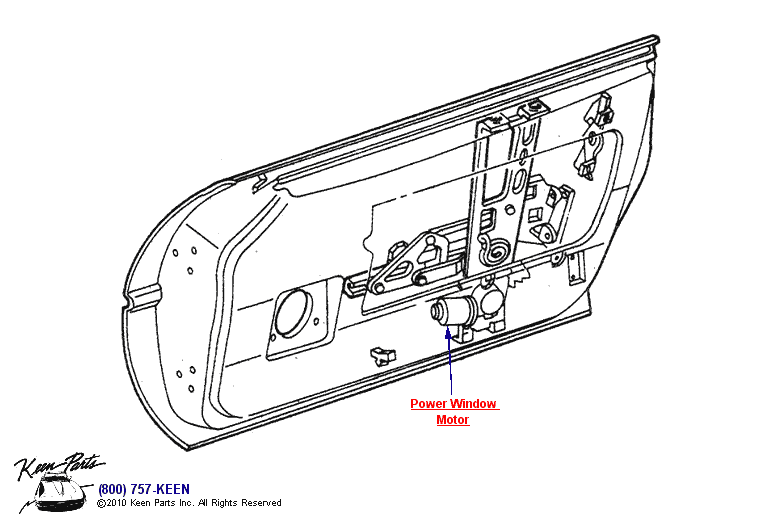 Window Regulator Diagram for a 1986 Corvette