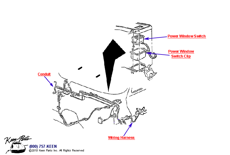 Power Window Wiring Diagram for a 2020 Corvette