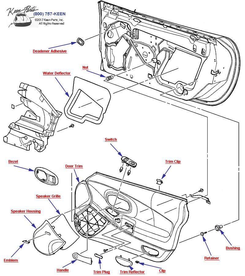 Door Switches Diagram for a 1997 Corvette