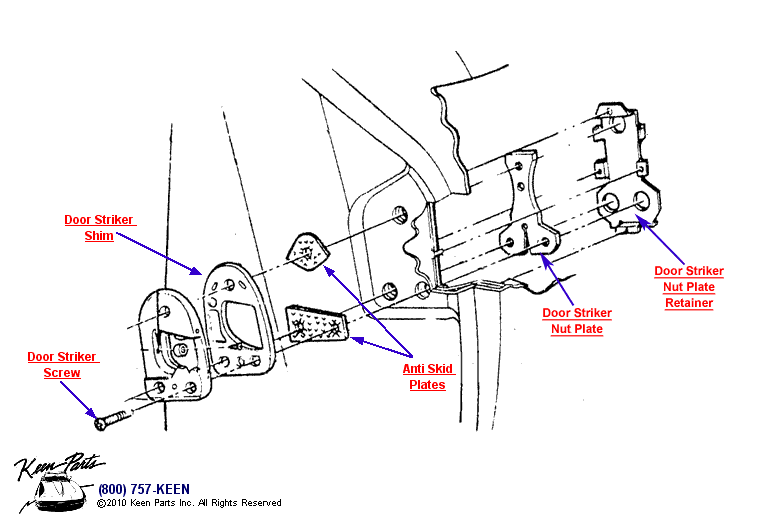 Lock Striker Diagram for a 2002 Corvette