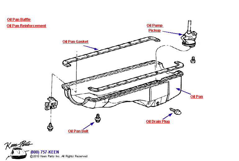 Oil Pan Diagram for a 1973 Corvette