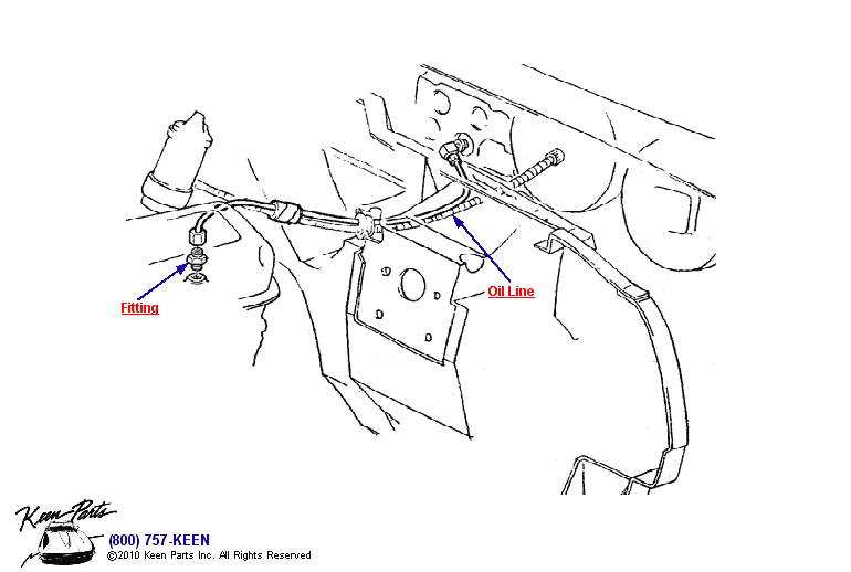 Small Block Oil Pressure Line Diagram for a 2001 Corvette