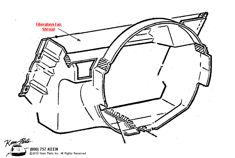 Fan Shroud Diagram for a 1985 Corvette