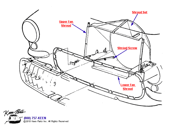 Fan Shrouds Diagram for a 2022 Corvette