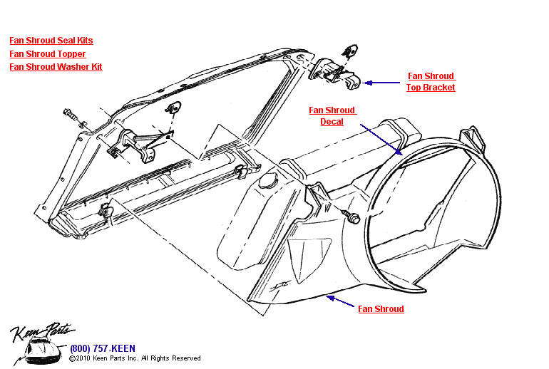 Fan Shrouds Diagram for a 1977 Corvette