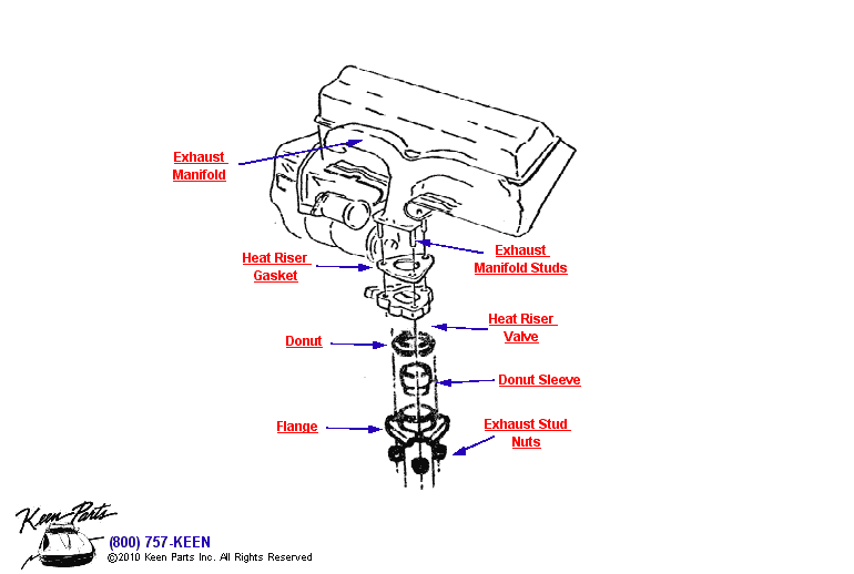 Heat Riser Valve Diagram for a 1961 Corvette