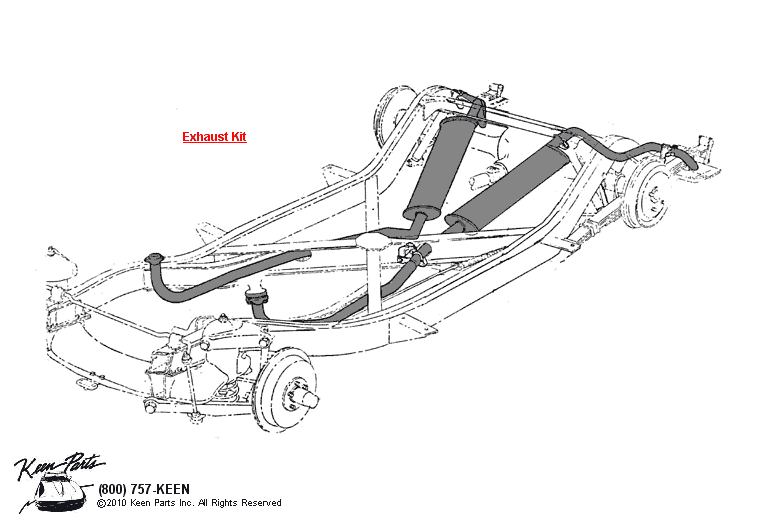 Exhaust Kits Diagram for a 2019 Corvette