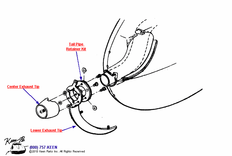 Tail Pipe Diagram for a 2017 Corvette
