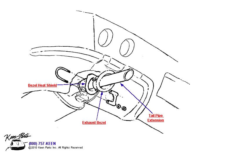Tail Pipe &amp; Bezel Diagram for a 1966 Corvette