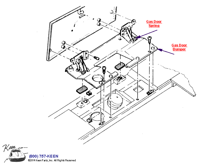 Gas Door Diagram for a 1992 Corvette