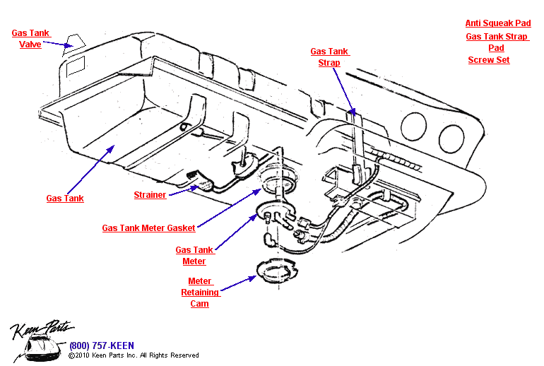 Gas Tank Meter Diagram for a 1967 Corvette