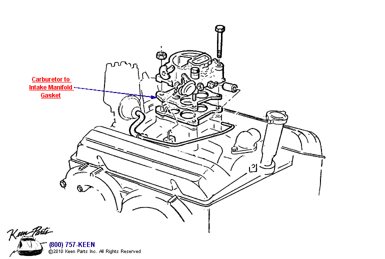 Carburetor - Intake Manifold Diagram for a C1 Corvette