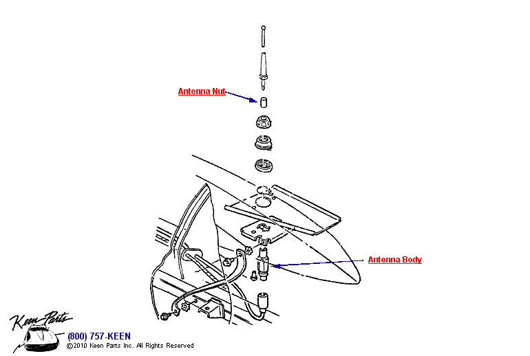 Antenna Diagram for a 2012 Corvette