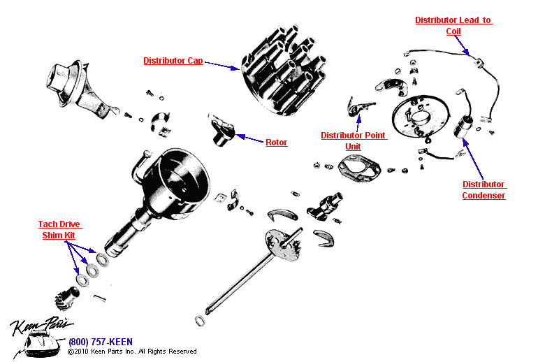 Ignition Distributor Diagram for a 2001 Corvette