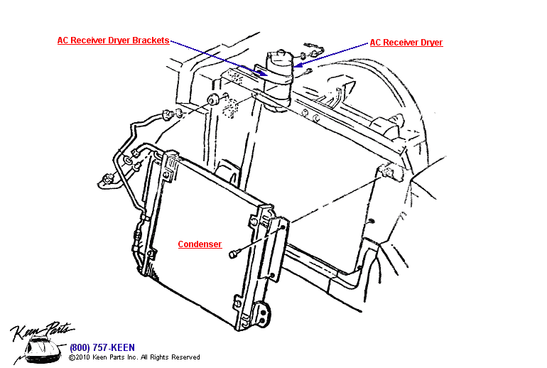 AC Reciever Dryer &amp; Condenser Diagram for a 1968 Corvette