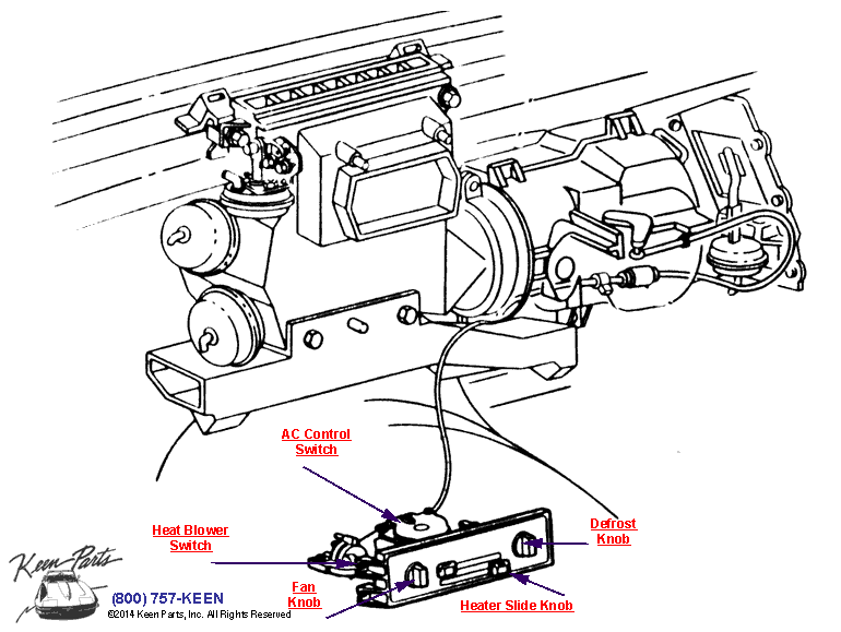 Heat &amp; AC Controls Diagram for a 1988 Corvette