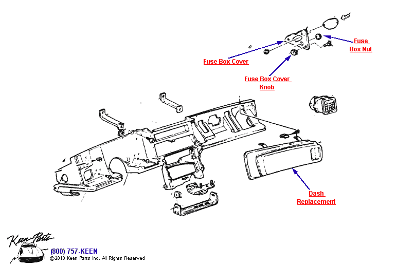 Instrument Panel Diagram for a C4 Corvette