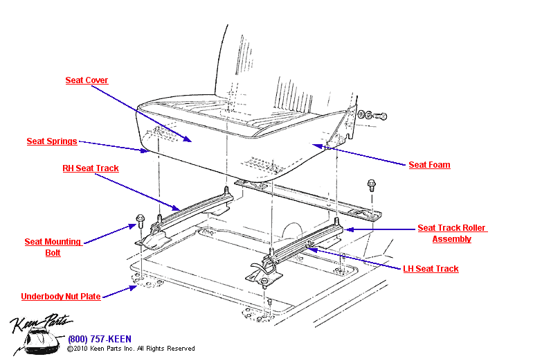 Seat Diagram for a 1962 Corvette