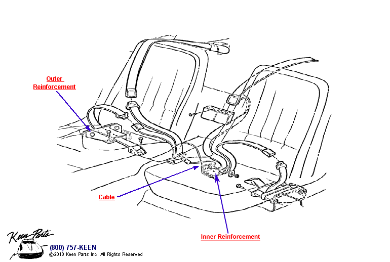 Seats &amp; Belts Diagram for a 2022 Corvette