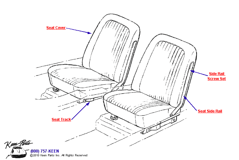 Seats Diagram for a 1963 Corvette