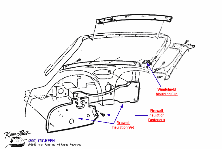 Firewall Diagram for a 1984 Corvette