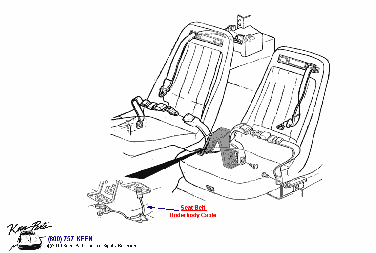 Seats &amp; Belts Diagram for a 1974 Corvette