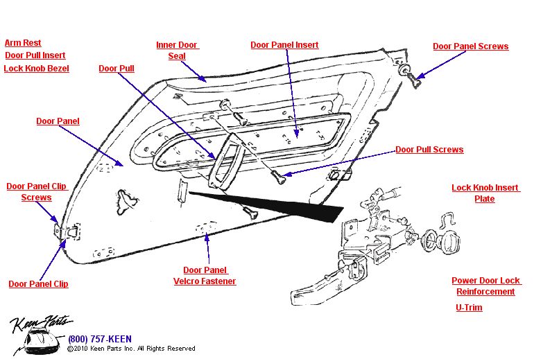 Door Panel Diagram for a 2018 Corvette