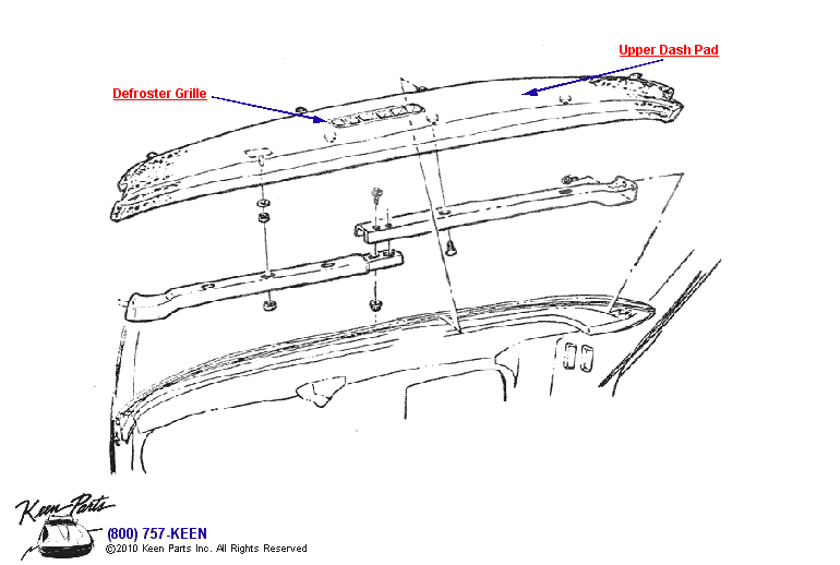 Upper Dash Diagram for a 1994 Corvette