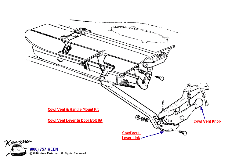 Cowl Ventilator Diagram for a 2019 Corvette