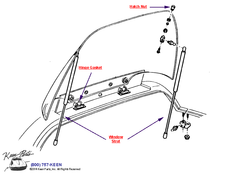 Rear Window Diagram for a 1989 Corvette