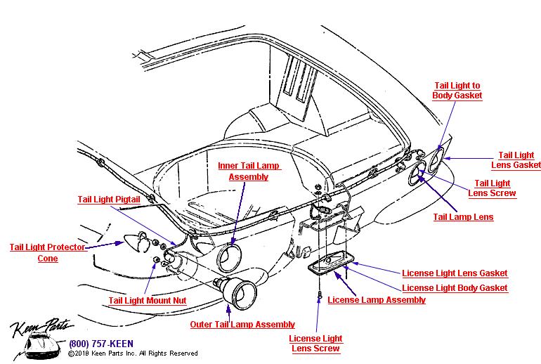 Tail Lights Diagram for a 1981 Corvette