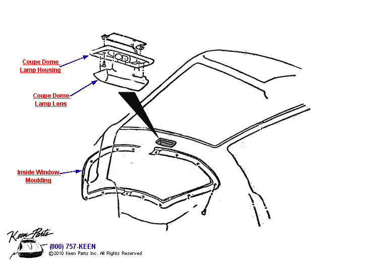 Interior Lights Diagram for a 2013 Corvette