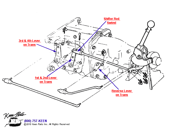 4 Speed Control Rods Diagram for a 1989 Corvette