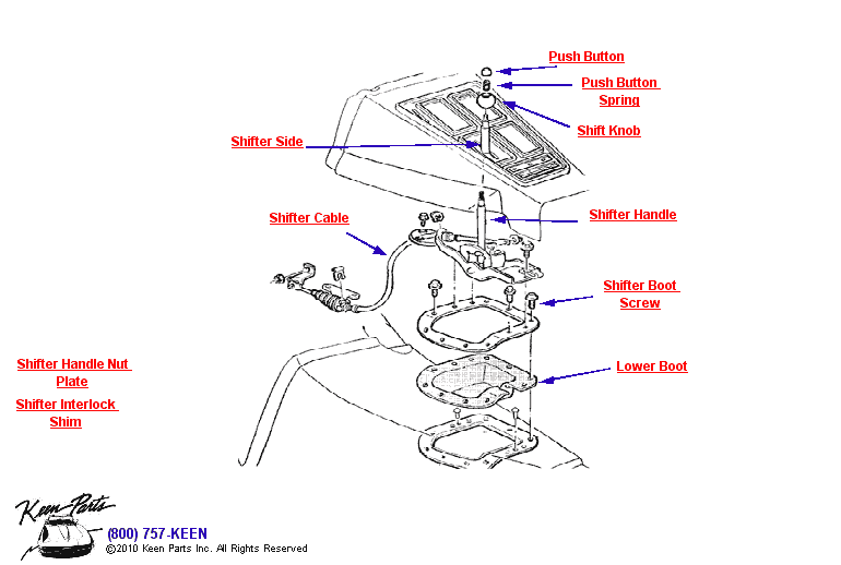 Shifter Diagram for a 1972 Corvette