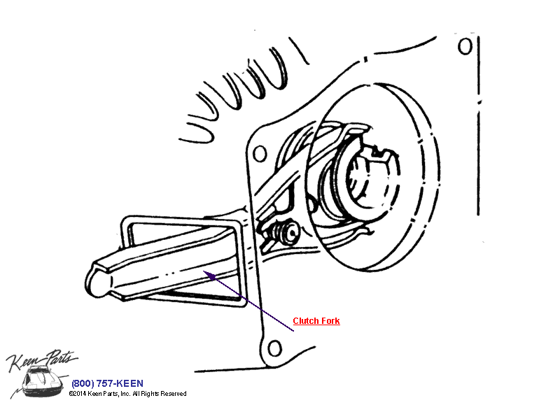 Clutch Fork Diagram for a 2023 Corvette