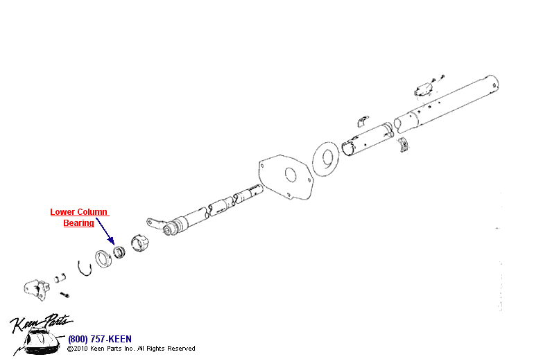 Tilt Steering Column Diagram for a 1989 Corvette