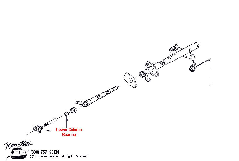 Tilt Steering Column Diagram for a 1978 Corvette