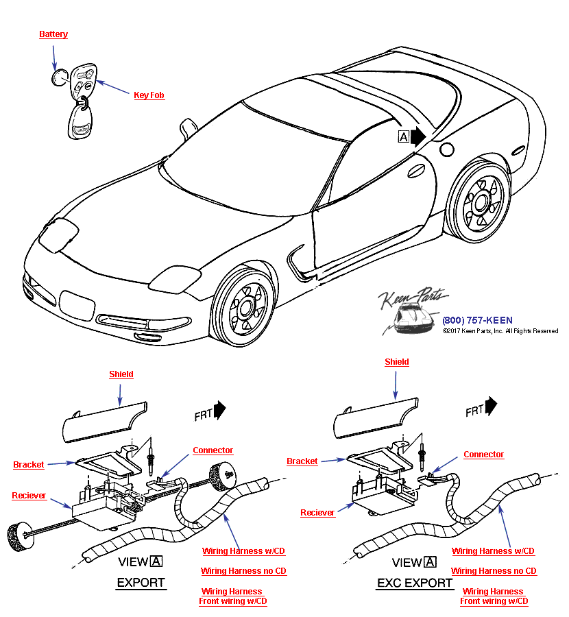 Entry System Diagram for a 1997 Corvette