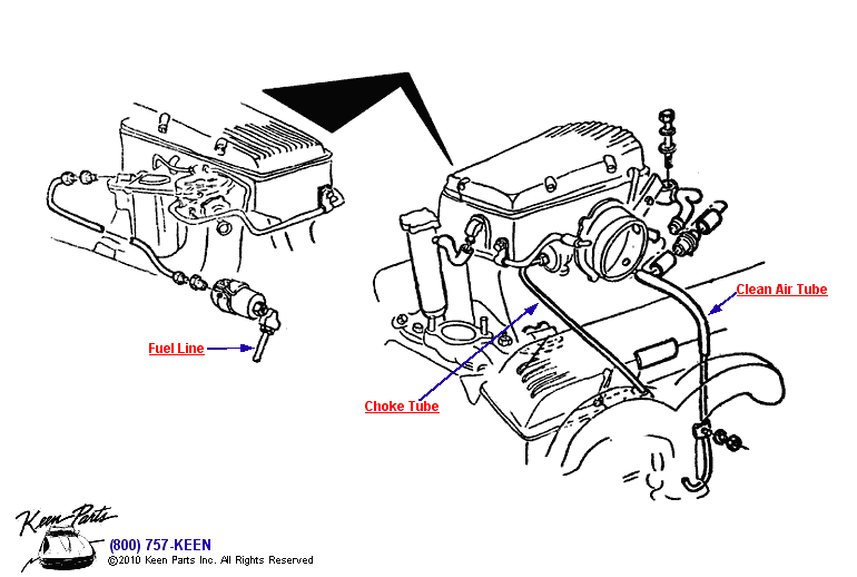 Fuel Injection Fuel Lines Diagram for a 1993 Corvette