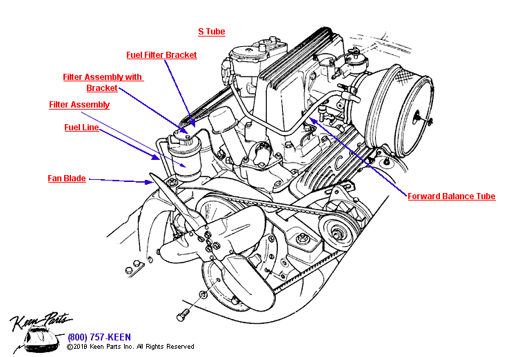 Fuel Injection Filter Diagram for a 1958 Corvette