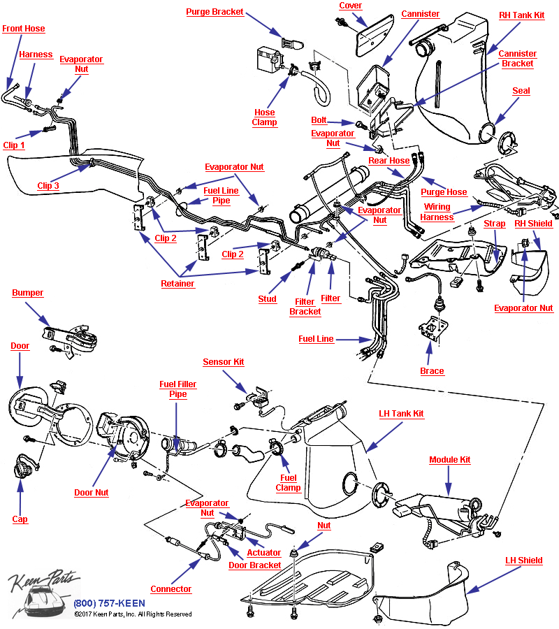 Fuel Supply System Diagram for a 2004 Corvette