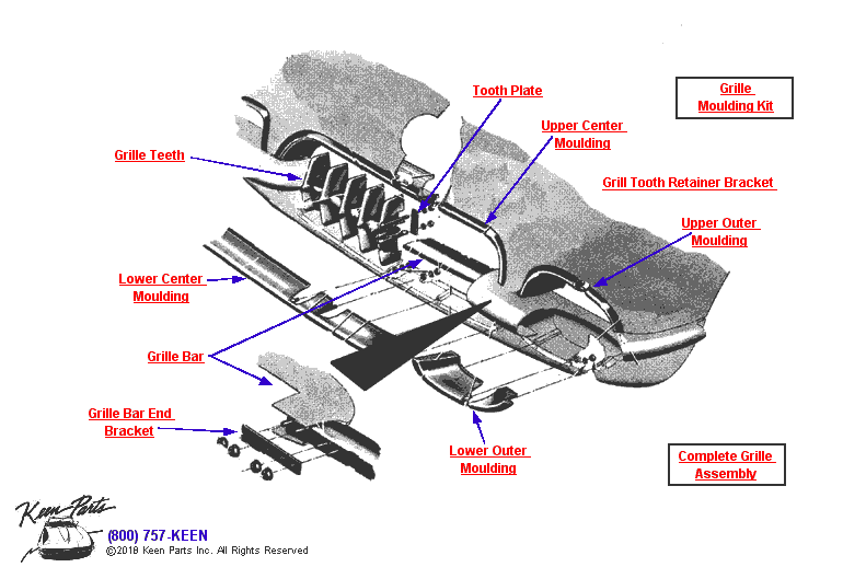 Grille &amp; Moulding Diagram for a 2007 Corvette