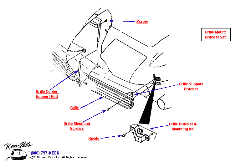 Grille Diagram for a C2 Corvette