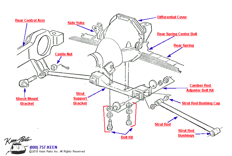 Rear Strut Assembly Diagram for a 1971 Corvette