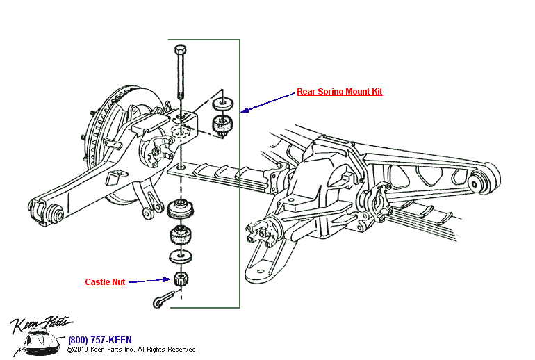 Rear Spring &amp; Spindle Diagram for a 2022 Corvette