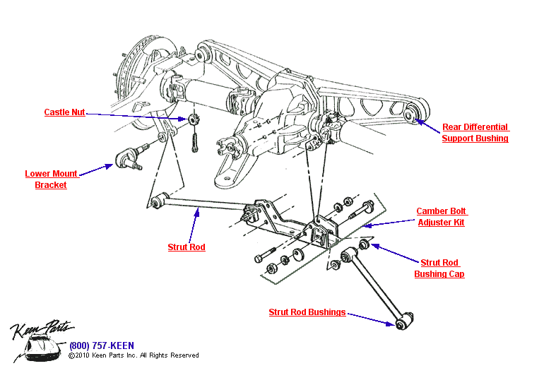 Rear Struts Diagram for a 2011 Corvette