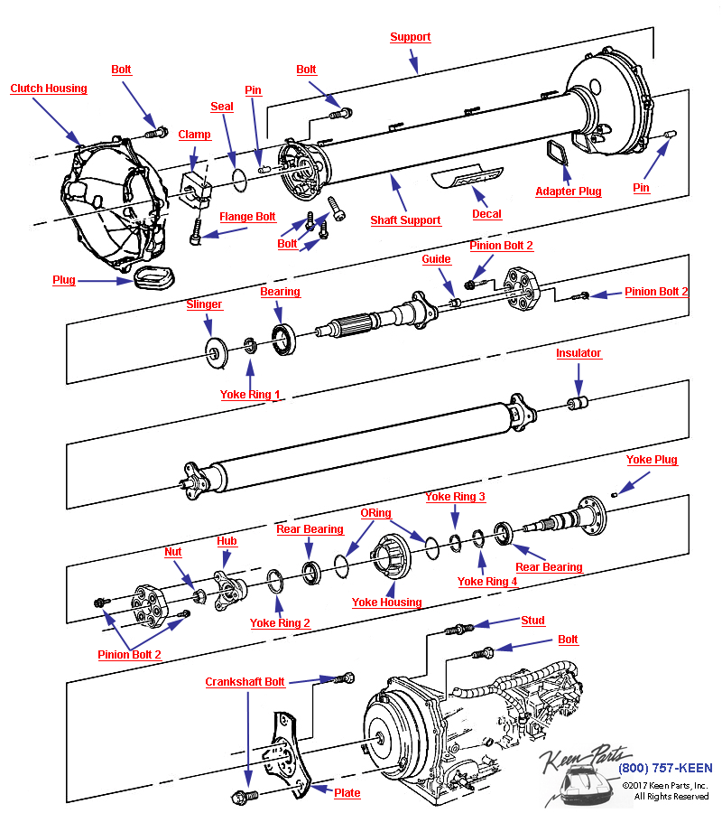 Driveline Support- Automatic Transmission Diagram for a 2002 Corvette